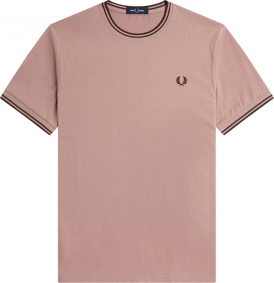 Fred Perry - Twin Tipped T-Shirt - T-shirt vieux rose - taille XXL
