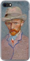 Geschikt voor iPhone SE 2020 hoesje - Zelfportret - Vincent van Gogh - Siliconen Telefoonhoesje