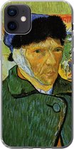 Geschikt voor iPhone 12 mini hoesje - Zelfportret met verbonden oor - Vincent van Gogh - Siliconen Telefoonhoesje