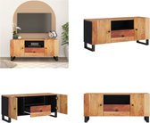 vidaXL Tv-meubel 105x33-5x46 cm massief acaciahout en bewerkt hout - Tv-meubel - Tv-meubelen - Tv-standaard - Televisiemeubel