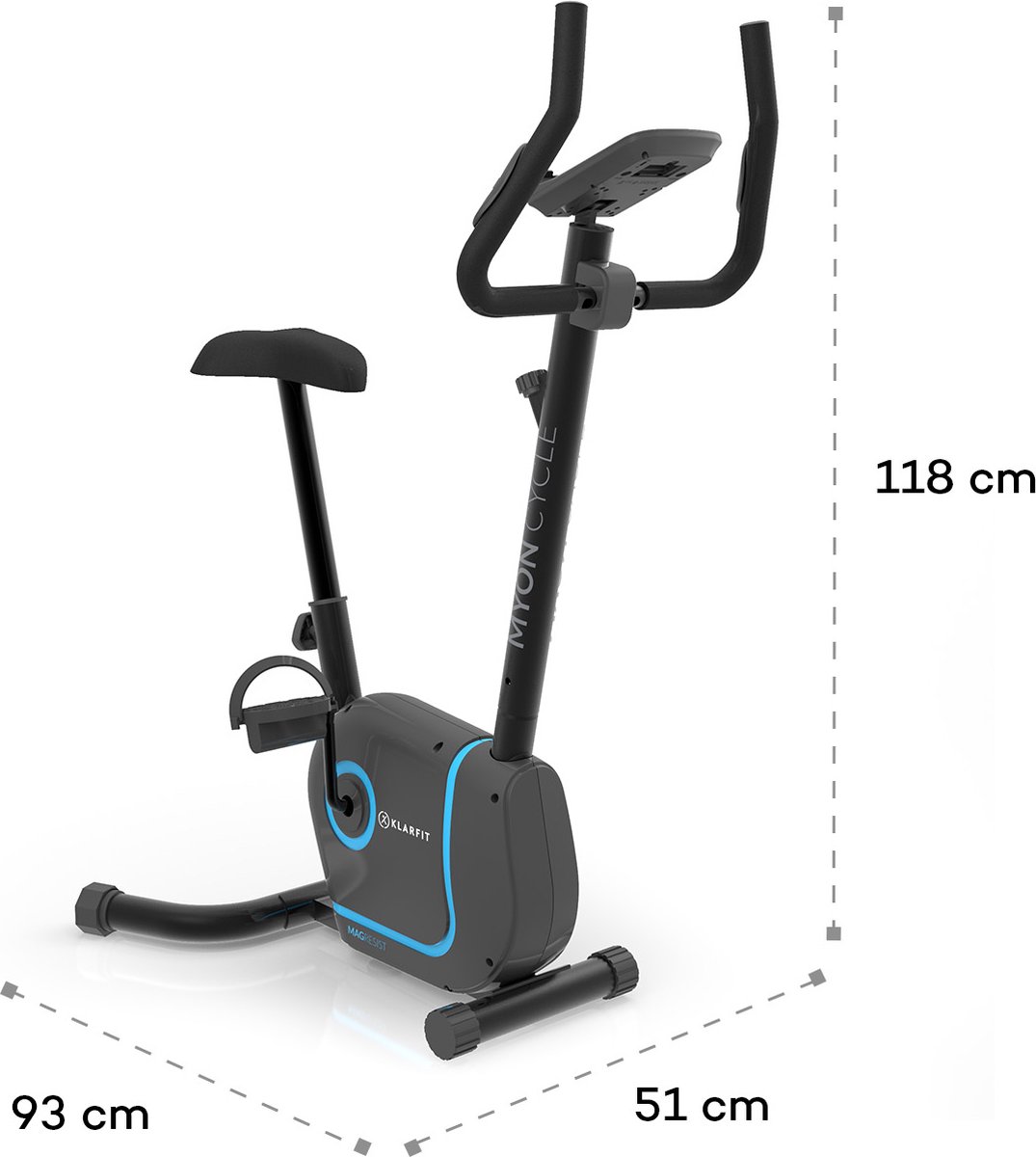 Klarfit Myon Cycle hometrainer met Magnetisch Remsysteem - afbeelding 2
