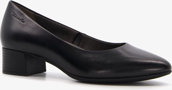 Tamaris Comfort leren dames pumps zwart - Maat 38 - Uitneembare zool