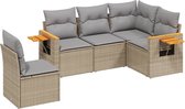 vidaXL-5-delige-Loungeset-met-kussens-poly-rattan-beige