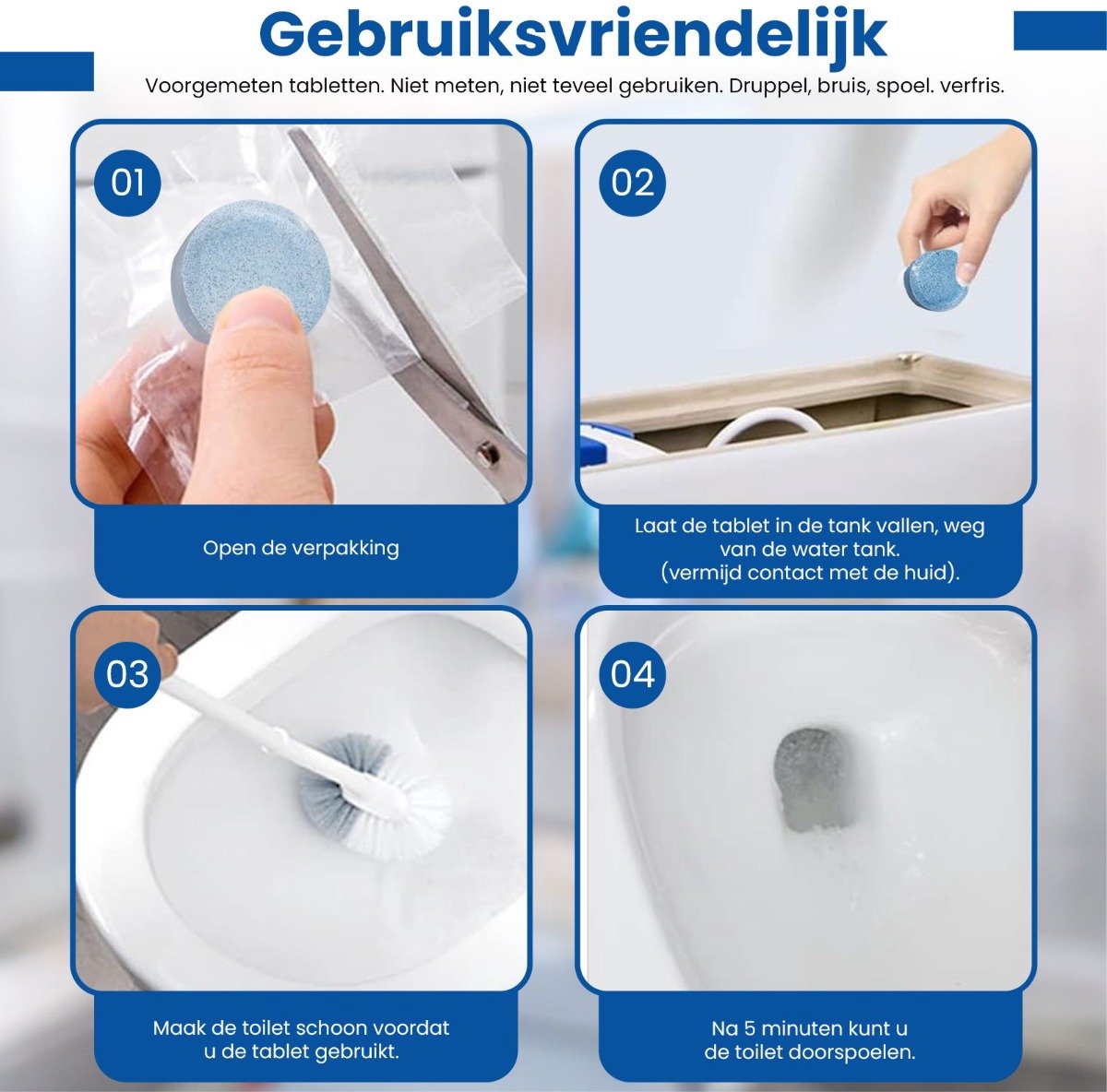 Tablette de Toilettes Cleany Genie - tablettes de nettoyage pour