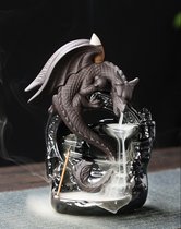 Candle Wisdom – Royal Dragon - Wierook Houder - Keramische Wierook - Kegelbrander houder - Geur brander – Kegelbrander - Meditatie – Aromatherapie – Cadeau – Backflow