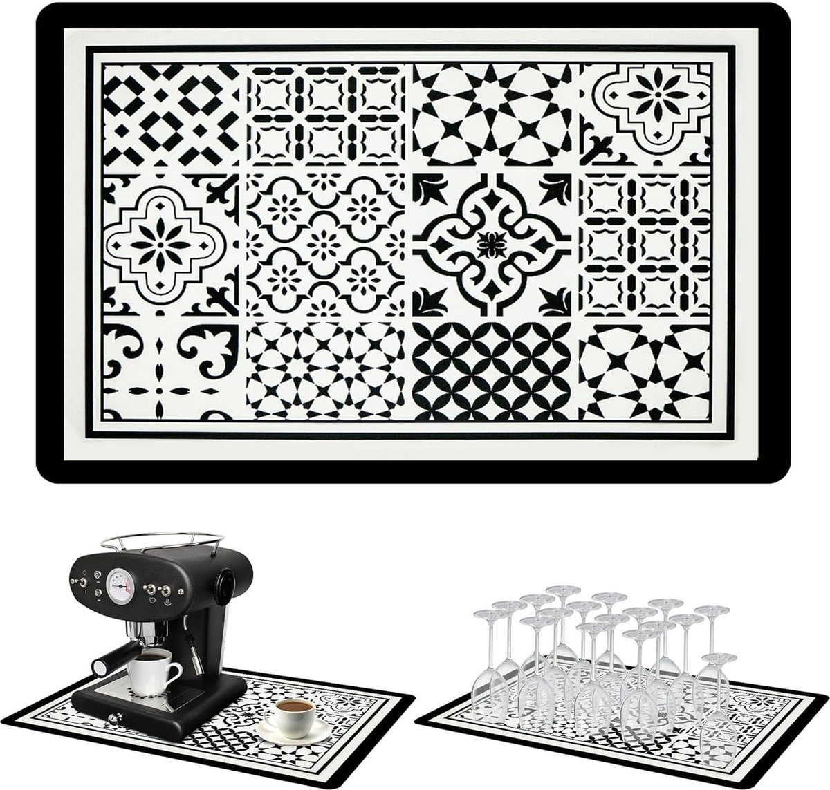 Onderlegger, koffiezetapparaat, absorberende afdruipmat, antislipmat, keukenabsorberende drainingmat, spoelbakinzet, volautomatische koffiemat, bakonderlegger, warmte-isolatie