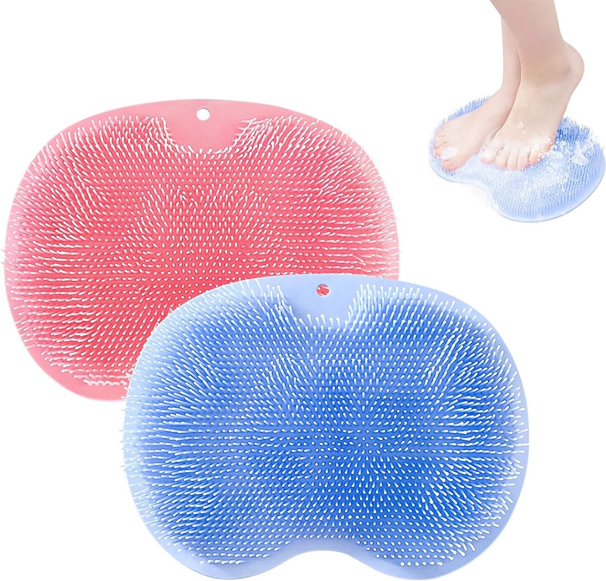 Grattoir de Massage de douche exfoliant, tapis de bain