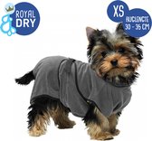 Peignoir Royal Dry Pet - Peignoir absorbant pour chien - Extrêmement résistant et super doux - Longueur dos 30 cm - Chenille microfibre - Convient aux chiens et chiots - Taille XS