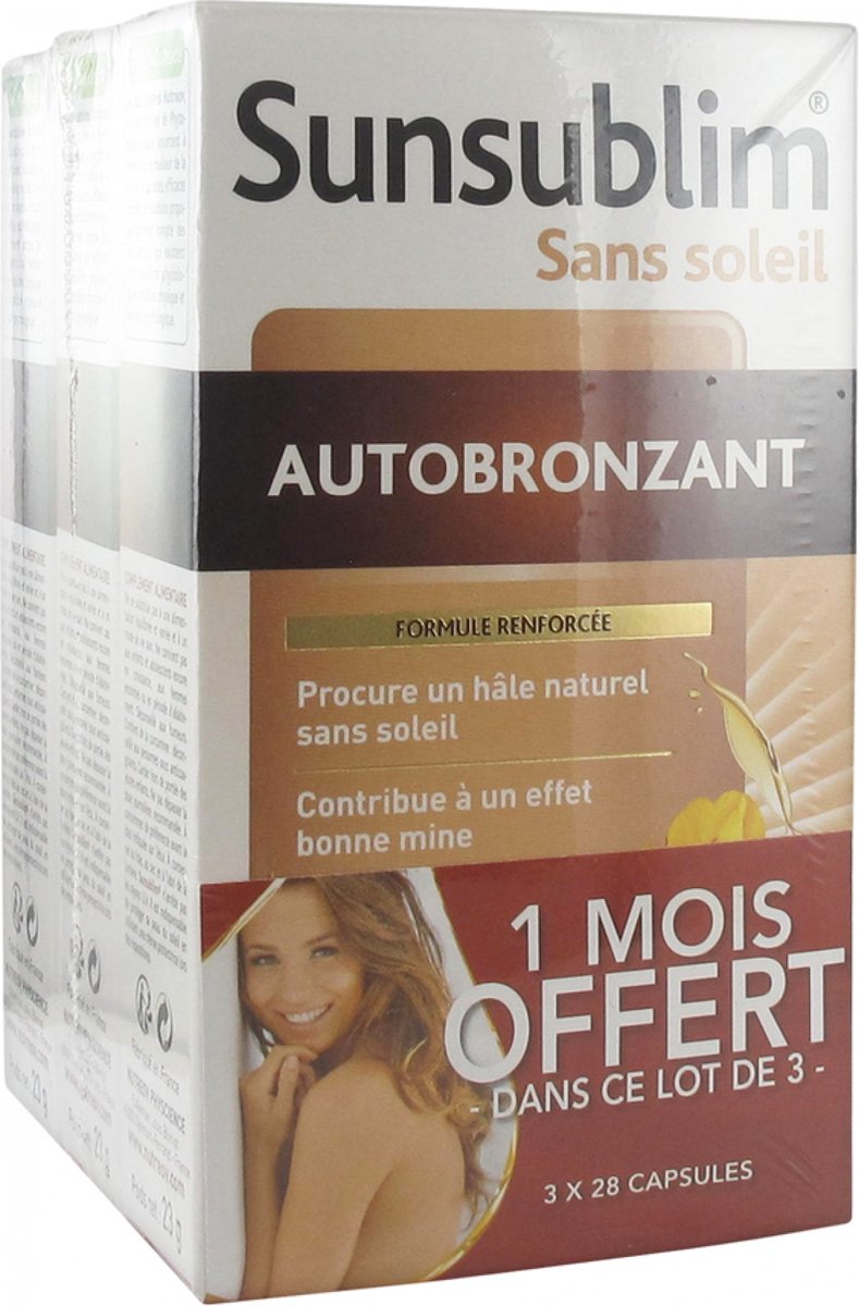 Goedkoopste Nutreov Sunsublim Zelfbruinend Set van 3 x 28 Capsules