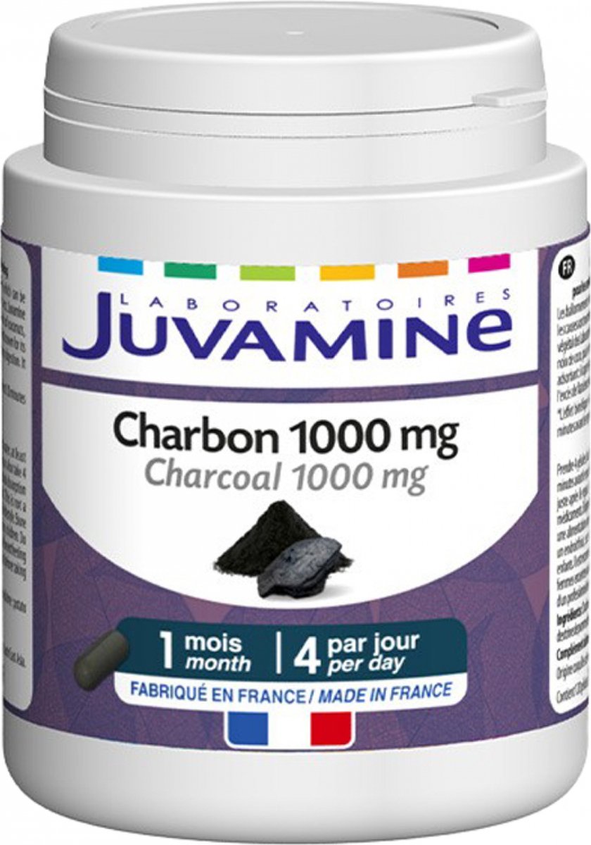 Goedkoopste Juvamine Houtskool 1000 mg 120 Capsules