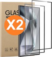 Screenprotector Geschikt voor Samsung Galaxy S24 Ultra 5G Screenprotector Bescherm Glas Full Cover Zwart 2pack | Volledige Beschermglas Tempered Glass | Samsung Galaxy S24 Ultra 5G Screenprotector