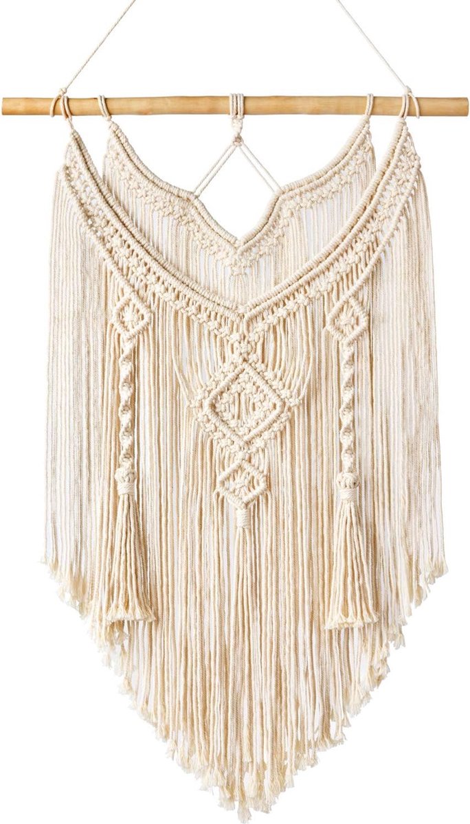 Macrame muurhangend geweven tapijt