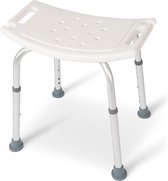 Douchekruk, in hoogte verstelbaar, douchestoel, 33-51 cm, anti-slip douchezitting, douchehulp, badstoel