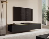 Meubella - TV-Meubel Assunta - Mat zwart - 180 cm