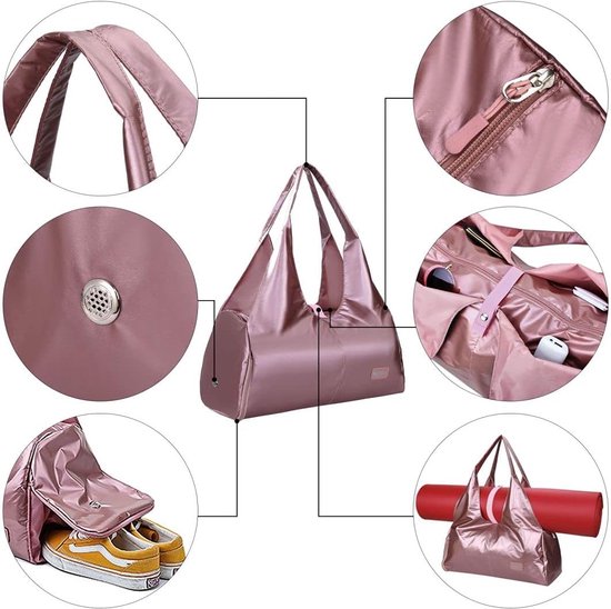 Video's over Wat is Aangepaste Logo Vrouwen Mannen Workout Tote Sport Oxford Gymtas Waterdicht Reis Duffelbag met Nat Vak & Schoenen Fitness Yoga Tassen