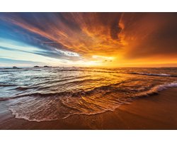 Poster - Zonsondergang op zee, Prachtig vergezicht , Premium Print, Professioneel Fotopapier