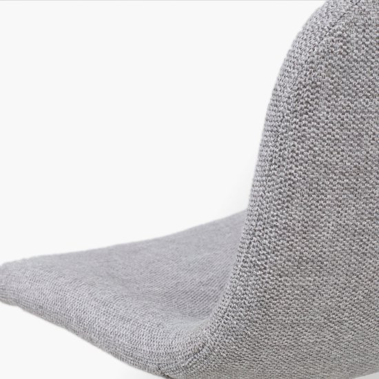 Nolon Nino-Mats Tabourets de bar Set de 2 Gris Clair - Piètement Zwart - Hauteur d'assise 65 cm - Tissu - Pour îlot de Cuisine