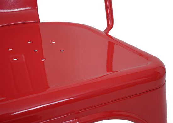 Stoel MCW-A73, bistrostoel stapelstoel, metalen industrieel ontwerp stapelbaar ~ rood
