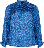 ZIZZI MLUCY L/S BLOUSE Dames Blouse - Blue - Maat S (42-44)