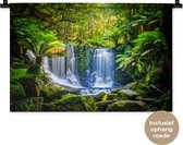 Wandkleed - Wanddoek - Jungle - Waterval - Australië - Planten - Natuur - 60x40 cm - Wandtapijt