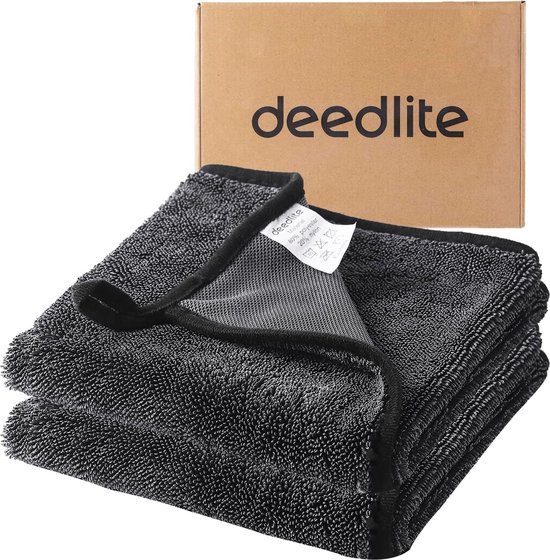 Pack van 2 Droog het. Premium droogdoek - Extra absorberende microvezeldoek voor