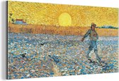 Wanddecoratie Metaal - Aluminium Schilderij Industrieel - De zaaier - Vincent van Gogh - 80x40 cm - Dibond - Foto op aluminium - Industriële muurdecoratie - Voor de woonkamer/slaapkamer