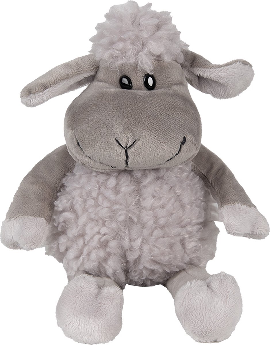 Clayre & Eef Knuffel Schaap 10x15x19 cm Grijs Pluche