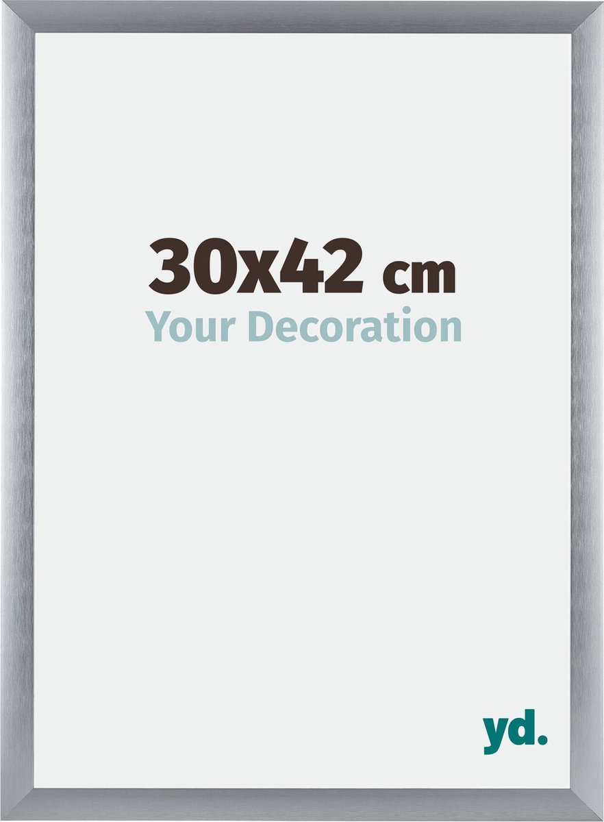 yd. Your Decoration - Fotolijst 30x42 cm - Aluminium - Zilver Geborsteld - Tucson