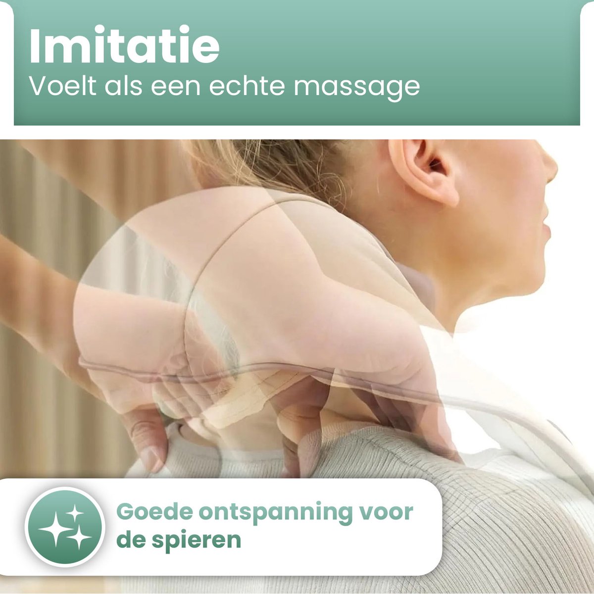 Afbeelding 3 van Nince - Nekmassage Apparaat - Shiatsu Massagekussen - Massagekussen - Elektrisch Nekmassage Apparaat - Nek en Schouder - Infrarood