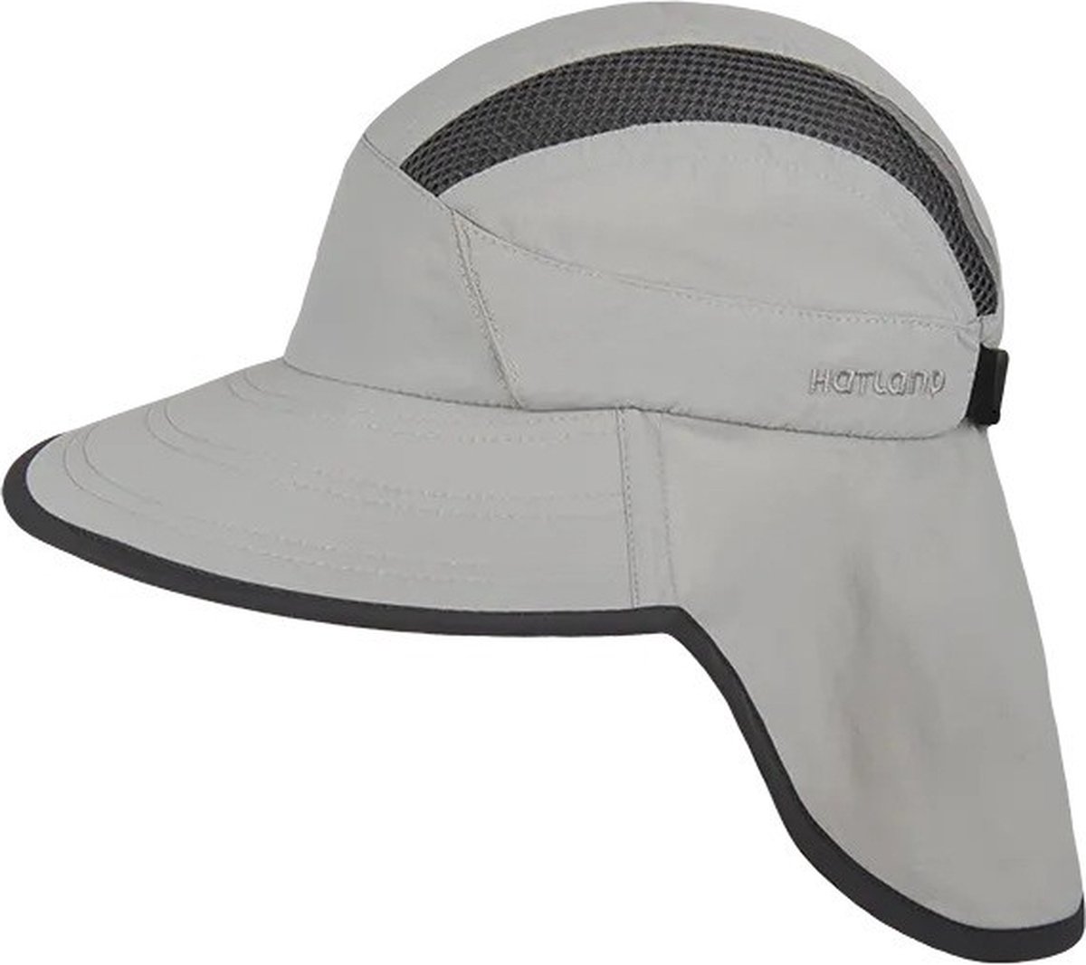 Hatland UV-pet met brede klep en nekflap voor volwassenen UPF50+ Cebas Lichtgrijs /XL 59CM