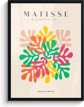 Fotolijst inclusief poster - Posterlijst 60x80 cm - Posters - Matisse - Abstracte kunst - Natuur - Modern - Foto in lijst decoratie - Wanddecoratie woonkamer - Muurdecoratie slaapkamer