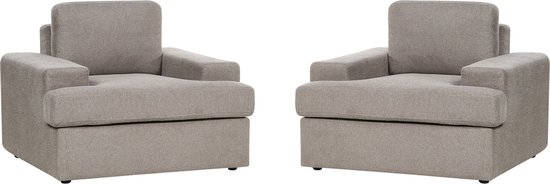 ALLA - Fauteuil set van 2 - Taupe - Polyester