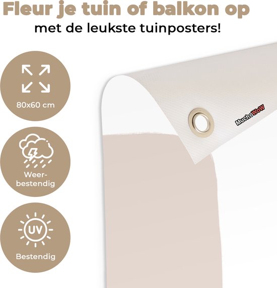 Tableau jardin Abstrait - Pastel - Minimalisme - 80x60 cm - Affiche jardin - Toile jardin - Affiche extérieur