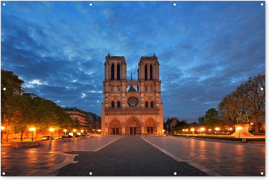 Parijs - Notre Dame - Wolken - Tuinposter