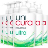 6x Unicura Vloeibare Zeep Ultra 250ml