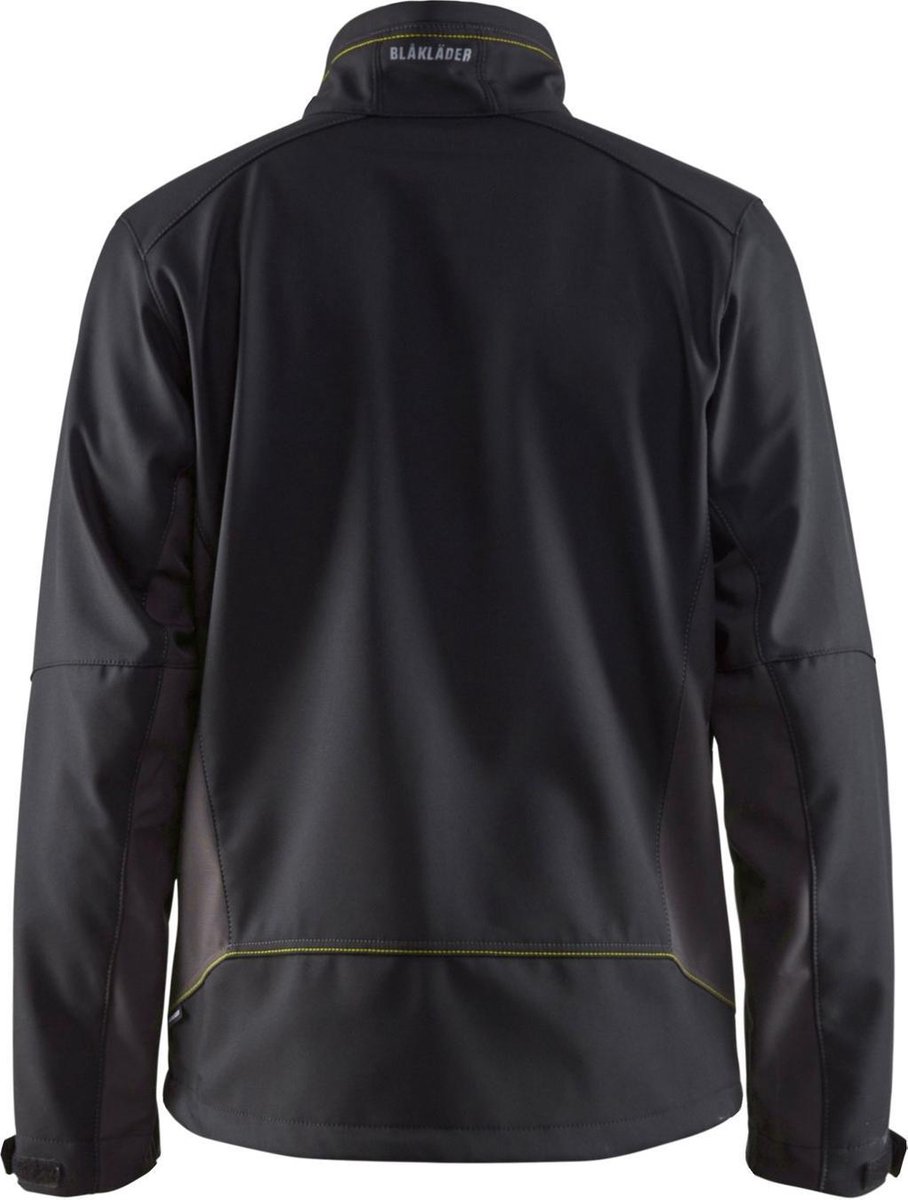 Blaklader Softshell Jack 4950-2516 - Mannen - Zwart/Geel - 3XL