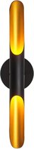 TooLight Wandlamp Tuba APP299-1W - E27 - 60 cm - Zwart/Goud