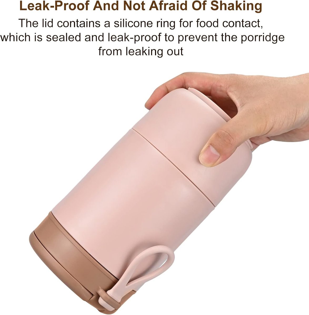 AVCXEC Gobelet à Céréales à Emporter Avec Cuillère - 710 Ml - Double