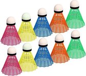 10x Gekleurde badminton shuttles