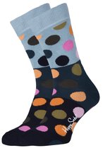 Happy Socks Big Dot Block Sokken - Blauw/Groen - Maat 41-46