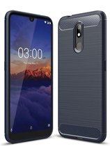 Nokia 3.2 Hoesje - Armor Brushed TPU - Blauw