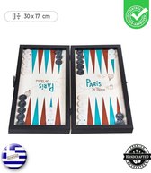 Paris Backgammon set - Prachtig thematisch - 30x17 cm  Top Kwaliteit