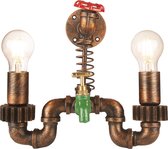 Industriële Wandlamp Tap met Twee Lichtpunten – Funnylights Ditto
