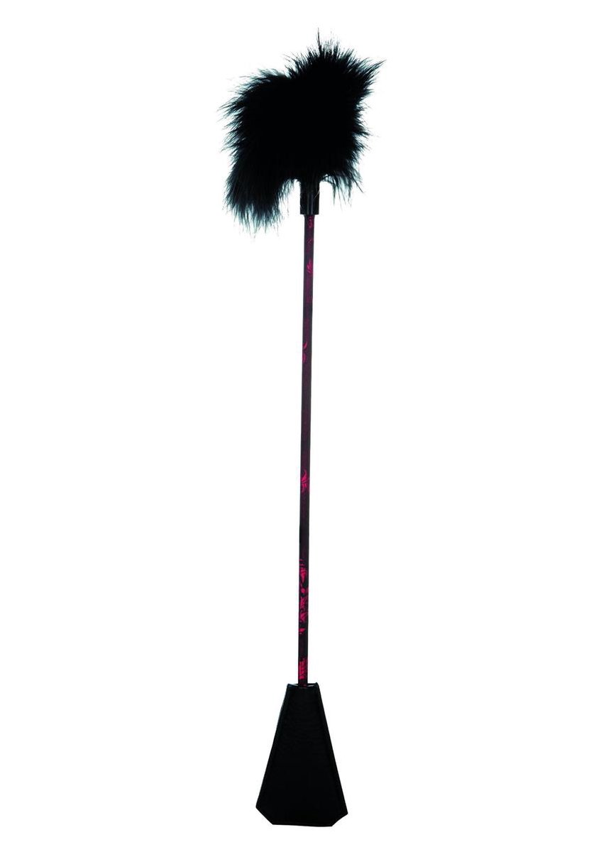 Goedkoopste CalExotics - Scandal Feather Crop - Bondage / SM Whips and Paddles Zwart