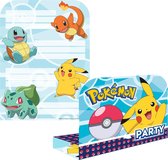Invitations Pokémon 21,5x16cm 8 pièces