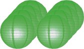 8x Luxe bol lampionnen groen 25 cm - Feestversiering/decoratie