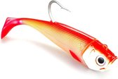 Team Deep Sea Saltwater Jig Shad - 24cm - 400g - 1 Kopf + 2 Shads Rotbarsch Spezial - Rood