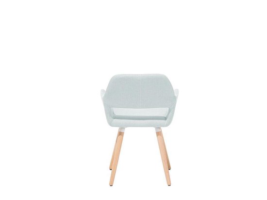 | Beliani CHICAGO Eetkamerstoel Grijs Polyester Beliani Barkruk wit Eetkamerstoel Stoffen stoel