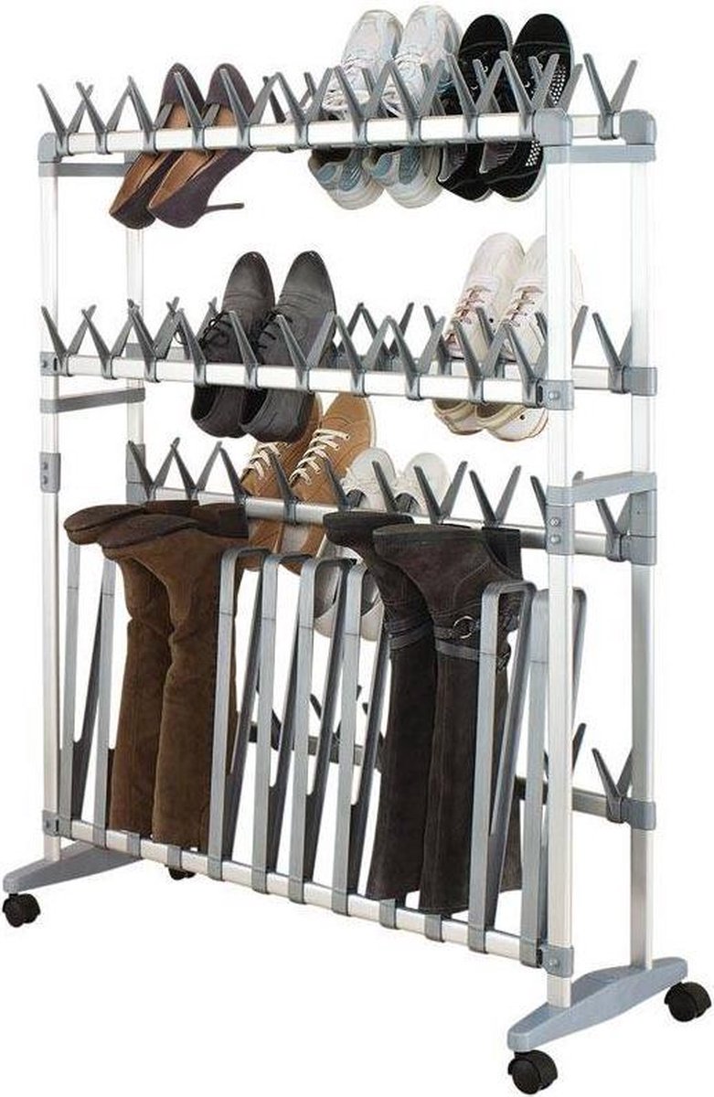 Speciaal Eigendom kofferbak Mobiel laarzenrek en schoenenrek voor 6 paar laarzen en 60 paar schoenen |  bol.com