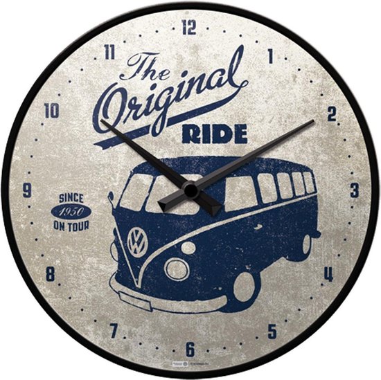 Art Nostalgique VW The Original Ride Bulli Horloge Murale 30 cm